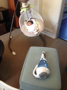 I once actually had the mini vac running while she was sleeping. Slept like a baby.